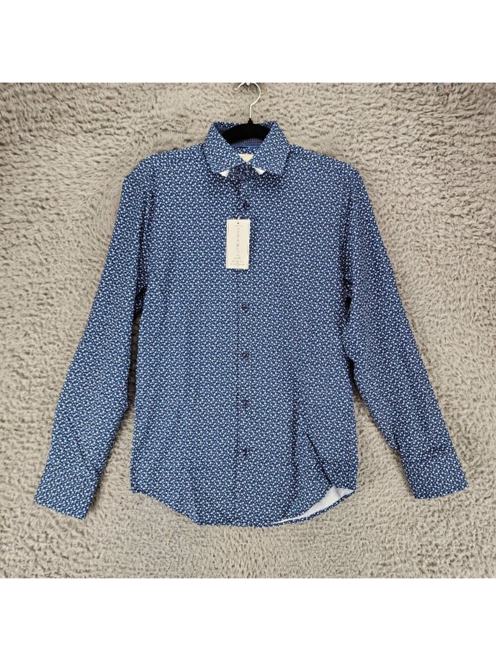 Construct Shirt Mens Small Blue Long Sleeve Button Up *NWT*